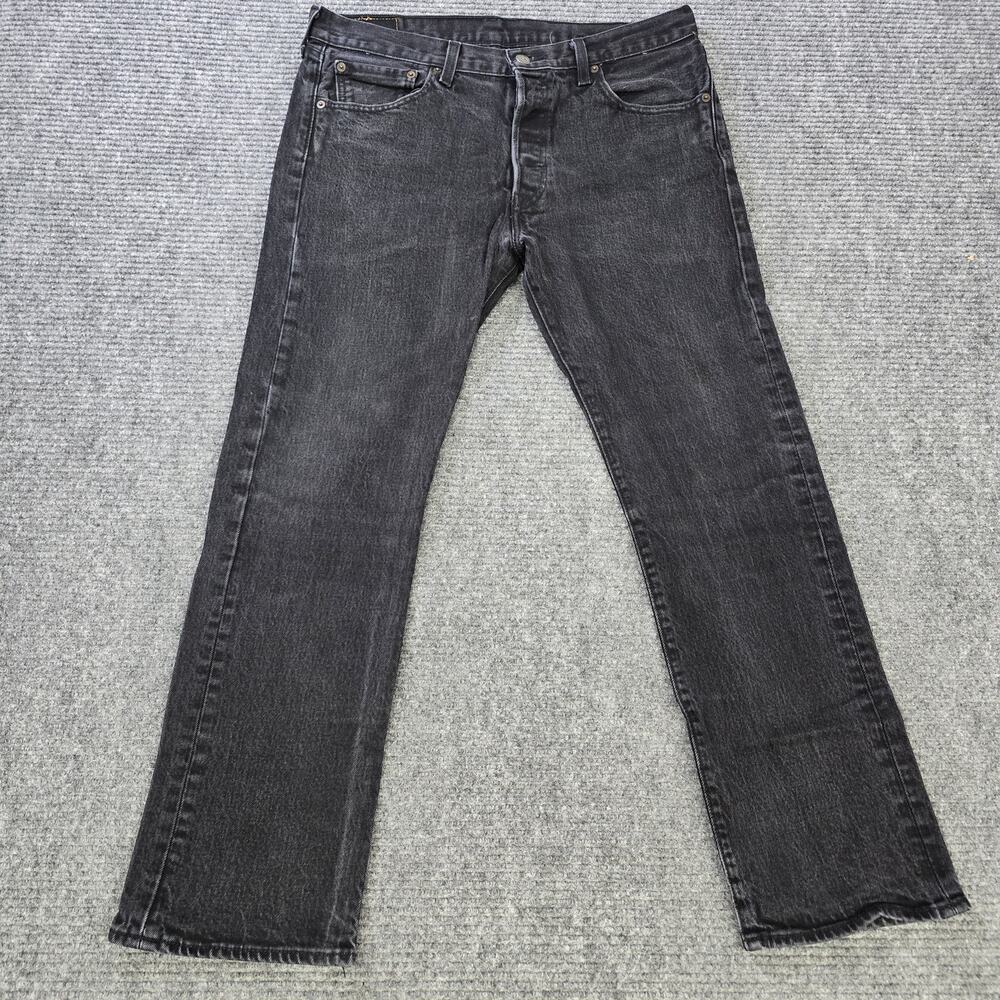 Levi's 501 Jeans Men's 34x29 Black Original Fit Button Fly Straight
